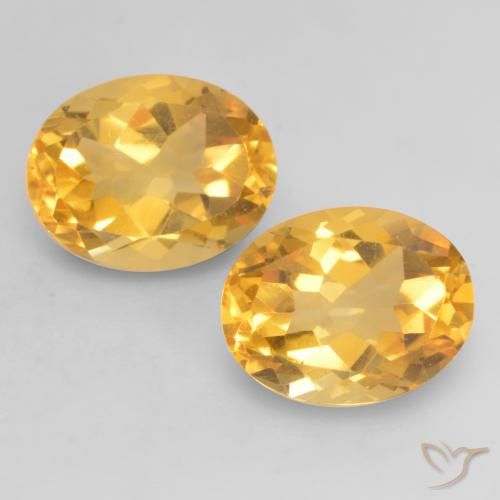 3.78ctw Natürlicher gold-orange Citrin, Oval, VVS-VS