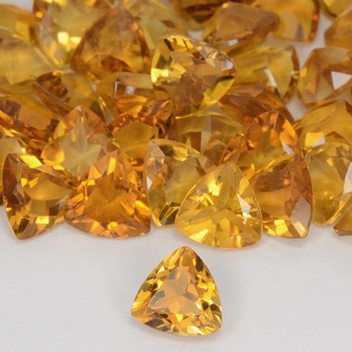 1.23 ct natürliche Dunkelorange-Gold Citrin-Edelsteine, Trillion, VVS-VS