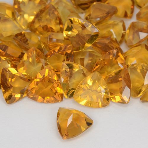 1.23 ct natürliche Dunkelorange-Gold Citrin-Edelsteine, Trillion, VVS-VS