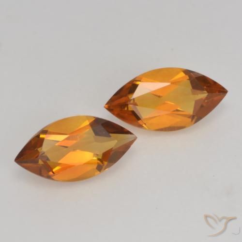 0.97 ct natürliche Mittelorange Citrin-Edelsteine, Marquise, VVS-VS