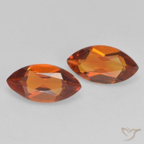 0.98 ct natürliche tieforange Citrin-Edelsteine, Marquise, VVS-VS