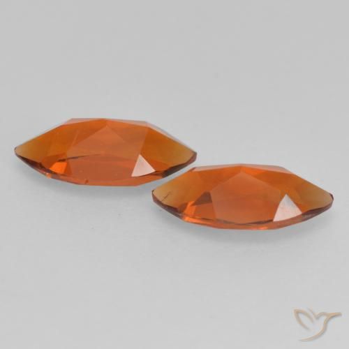 0.98 ct natürliche tieforange Citrin-Edelsteine, Marquise, VVS-VS