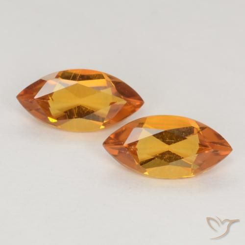 0.93ctw Natürlicher Dunkelorange Citrin, Marquise, VVS-VS
