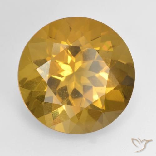 9,17 ctw natürlicher gold-orange Citrin, Runden, VVS-VS