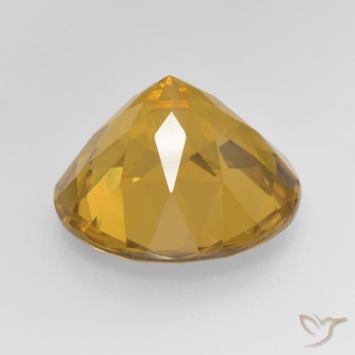 9,17 ctw natürlicher gold-orange Citrin, Runden, VVS-VS