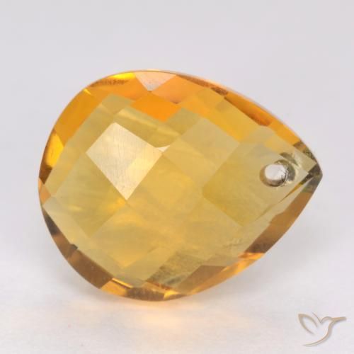 9,17 ctw natürlicher Mittel-Helles Orange-Gold Citrin, Birnenform, VVS-VS