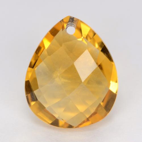 3,55 ctw natürlicher goldener Citrin, Birnenform, VVS-VS