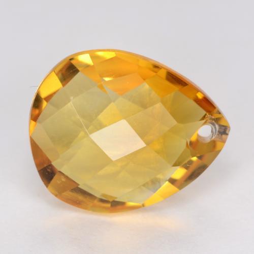 3,55 ctw natürlicher goldener Citrin, Birnenform, VVS-VS