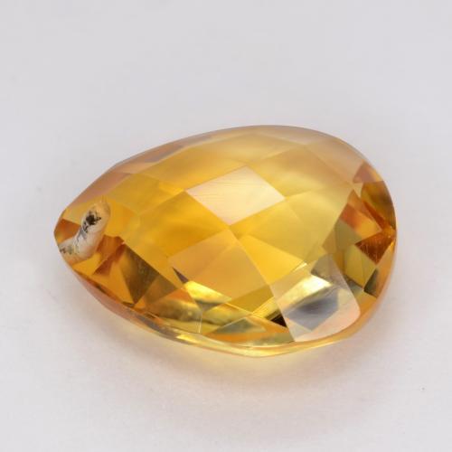 3,55 ctw natürlicher goldener Citrin, Birnenform, VVS-VS