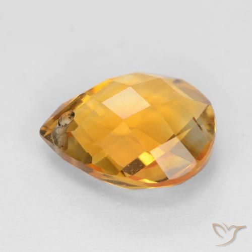 9,17 ctw natürlicher Orange-Gold Citrin, Birnenform, VVS-VS
