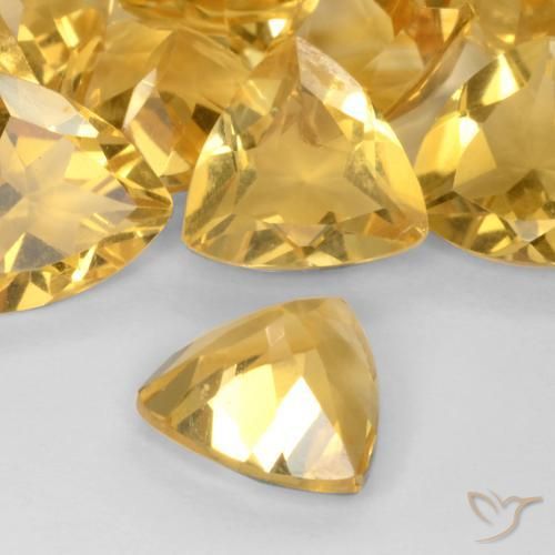 9,17 ctw natürlicher Tiefes Gold Citrin, Trillion, VVS-VS