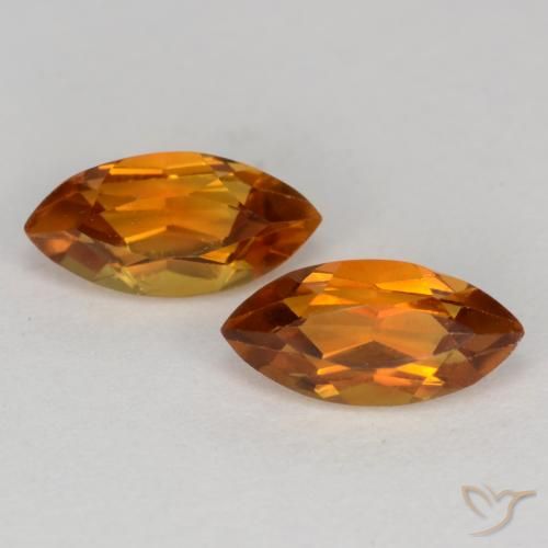 1.27ctw Natürlicher Mittelorange Citrin, Marquise, VS