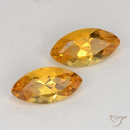 1.08 ct natürliche Tiefes Orange-Gold Citrin-Edelsteine, Marquise, VS