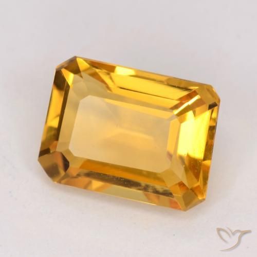 9,17 ctw natürlicher Orange-Gold Citrin, Oktagonschliff, VVS-VS