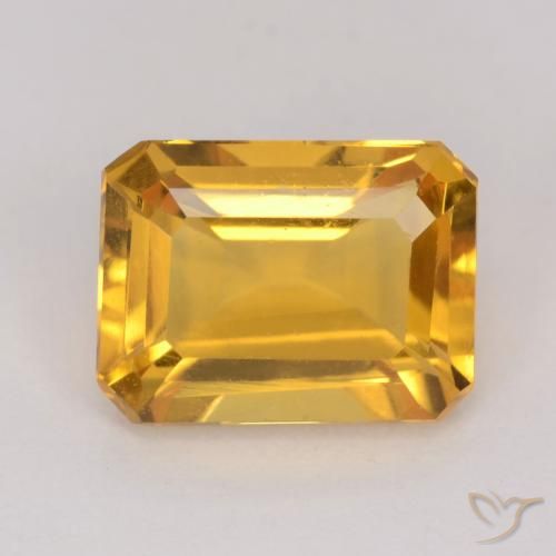 1.49ct Natürlicher Orange-Gold Citrin, Smaragdschliff, VVS-VS