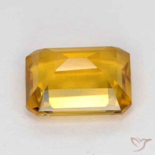 9,17 ctw natürlicher gold-orange Citrin, Oktagonschliff, VVS-VS