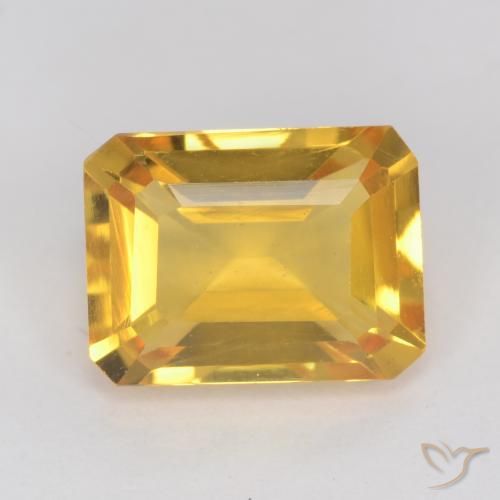 1.45ct Natürlicher Golden Citrin, Smaragdschliff, VVS-VS