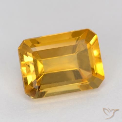 9,17 ctw natürlicher Orange-Gold Citrin, Oktagonschliff, VVS-VS