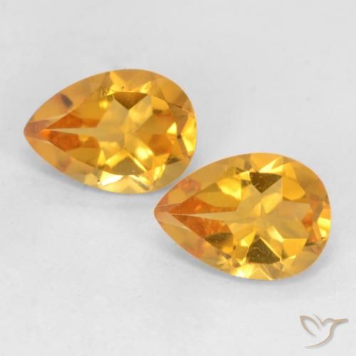 1.33ctw Natürlicher Dunkelgolden Citrin, Birnenform, VVS-VS