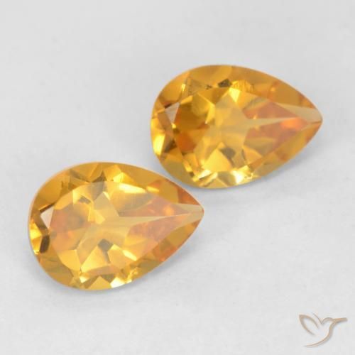 1.33 ct natürliche Dunkelgolden Citrin-Edelsteine, Birnenform, VVS-VS