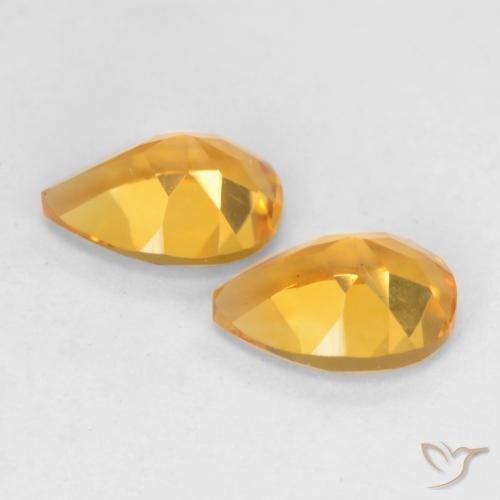 1.33 ct natürliche Dunkelgolden Citrin-Edelsteine, Birnenform, VVS-VS