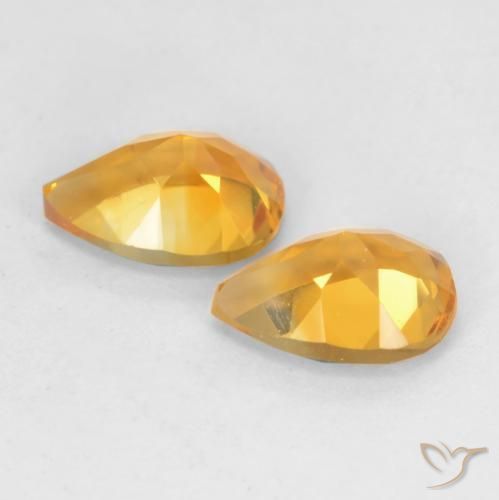 1.33 ct natürliche Orange-Gold Citrin-Edelsteine, Birnenform, VVS-VS