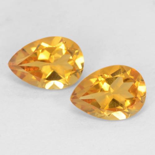 1,37 ct natürliche goldener Citrin-Edelsteine, Birnenform, VVS-VS