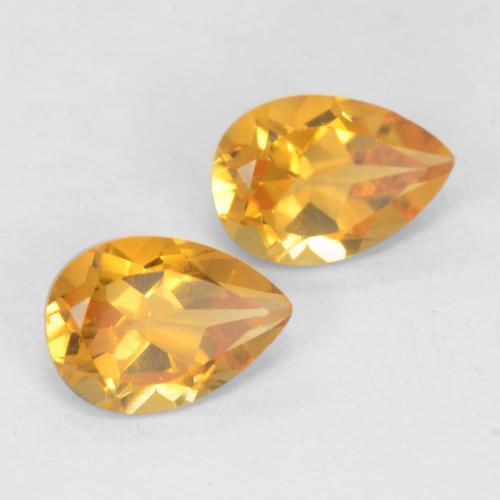 1,37 ct natürliche goldener Citrin-Edelsteine, Birnenform, VVS-VS