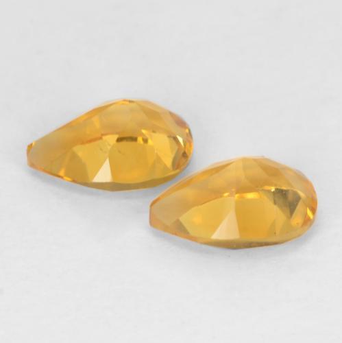 1,37 ct natürliche goldener Citrin-Edelsteine, Birnenform, VVS-VS