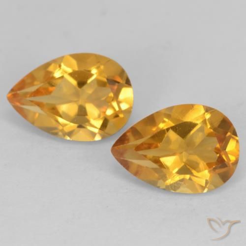 1.31ctw Natürlicher Dunkelgolden Citrin, Birnenform, VVS-VS