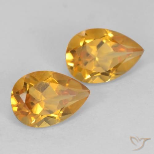 1.31 ct natürliche Dunkelgolden Citrin-Edelsteine, Birnenform, VVS-VS