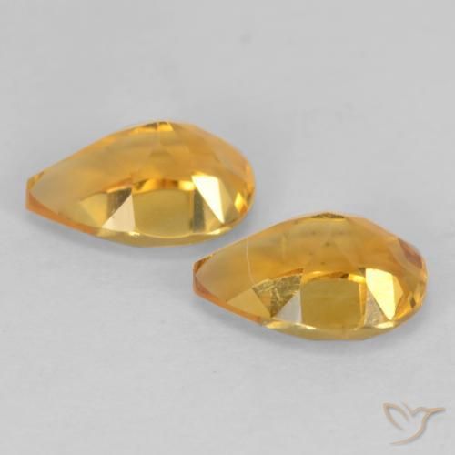 1.31 ct natürliche Dunkelgolden Citrin-Edelsteine, Birnenform, VVS-VS