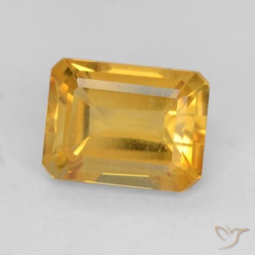 9,17 ctw natürlicher Orange-Gold Citrin, Oktagonschliff, VVS-VS
