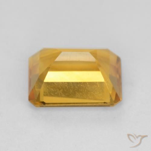 9,17 ctw natürlicher Orange-Gold Citrin, Oktagonschliff, VVS-VS