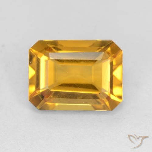9,17 ctw natürlicher Tiefes Goldorange Citrin, Oktagonschliff, VVS-VS