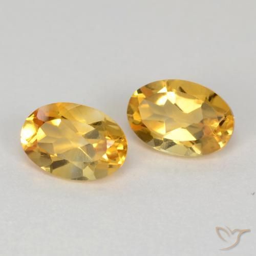 0.80 ct natürliche gold-orange Citrin-Edelsteine, Oval, VS