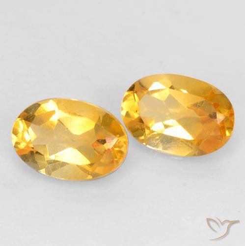 0.84 ct natürliche Orange-Gold Citrin-Edelsteine, Oval, VS