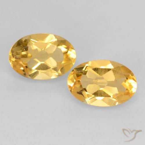 0.80ctw Natürlicher Mittleres Gold Citrin, Oval, VS