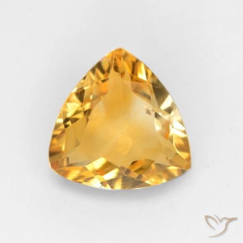 1.14ct Natürlicher Tiefes Goldorange Citrin, Trillion, VVS-VS