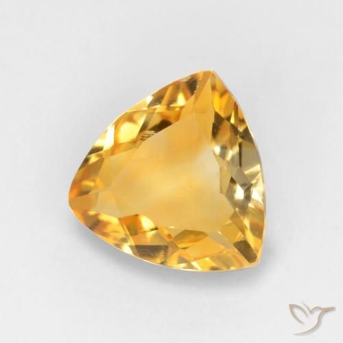 9,17 ctw natürlicher Tiefes Goldorange Citrin, Trillion, VVS-VS