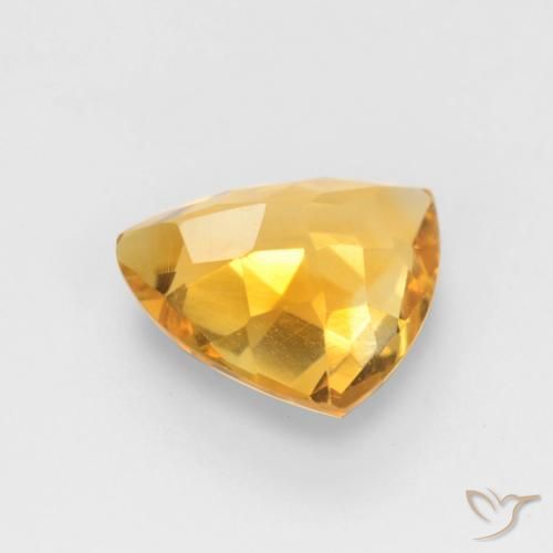 9,17 ctw natürlicher Tiefes Goldorange Citrin, Trillion, VVS-VS