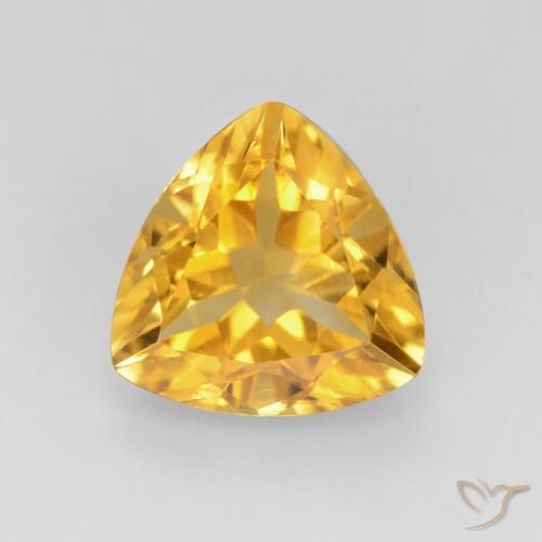 1.46ct Natürlicher Mittleres Gold Citrin, Trillion, VVS-VS