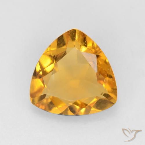 1.28ct Natürlicher Mittel-Helles Orange-Gold Citrin, Trillion, VVS-VS