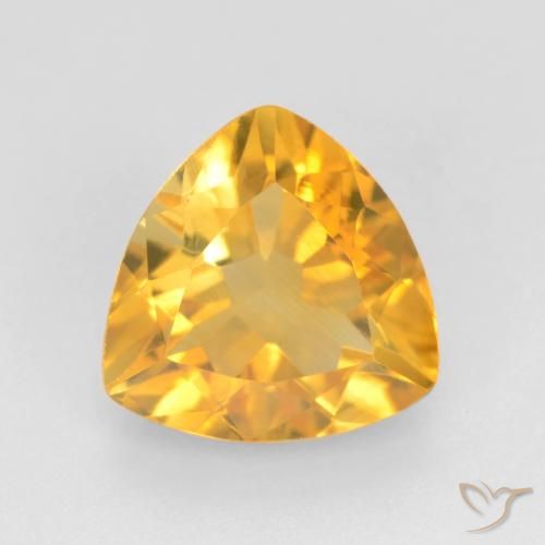 1.41ct Natürlicher Dunkelgolden Citrin, Trillion, VVS-VS