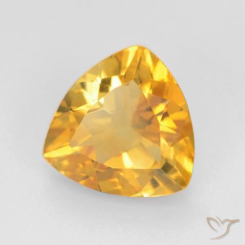9,17 ctw natürlicher Dunkelgolden Citrin, Trillion, VVS-VS