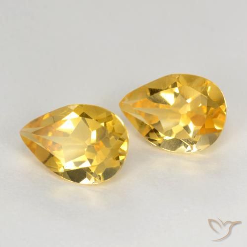 1.20 ct natürliche gold-orange Citrin-Edelsteine, Birnenform, VVS-VS