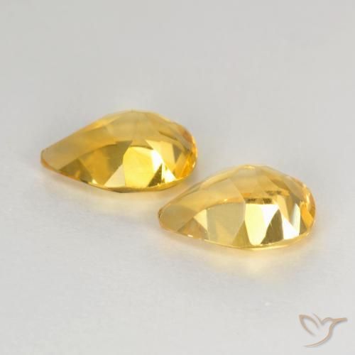 1.20 ct natürliche gold-orange Citrin-Edelsteine, Birnenform, VVS-VS