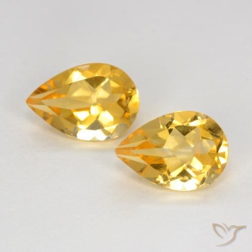 1.18ctw Natürlicher Mittleres Gold Citrin, Birnenform, VVS-VS