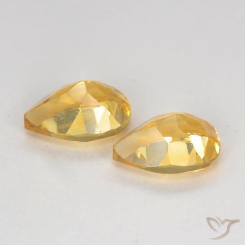 1.42 ct natürliche Mittel-Dunkelgold Citrin-Edelsteine, Birnenform, VVS-VS