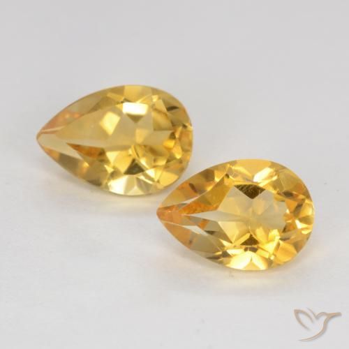1.31ctw Natürlicher Helles Gold Citrin, Birnenform, VVS-VS
